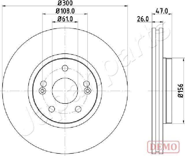 Japanparts DI-0712C - Гальмівний диск autocars.com.ua