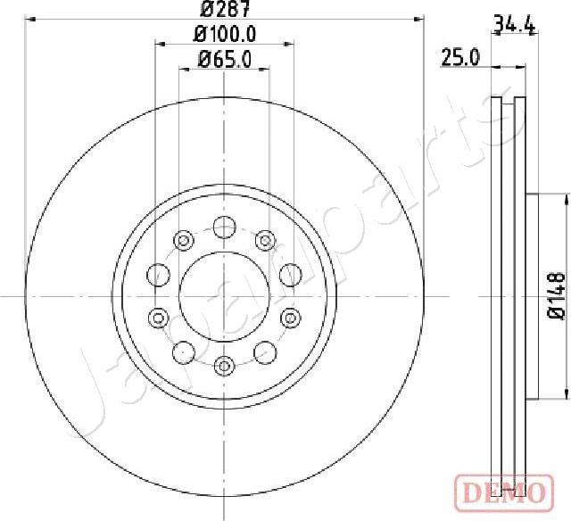 Japanparts DI-0901C - Гальмівний диск autocars.com.ua