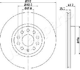 Japanparts DI-0902 - Гальмівний диск autocars.com.ua