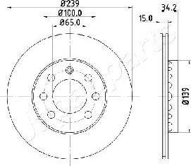 Japanparts DI-0904 - Гальмівний диск autocars.com.ua