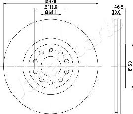 Japanparts DI-0909 - Тормозной диск avtokuzovplus.com.ua