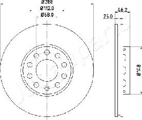 Japanparts DI-0910 - Гальмівний диск autocars.com.ua