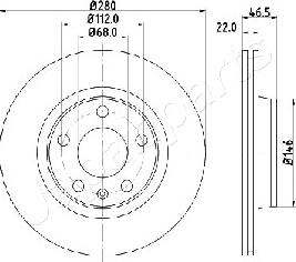 Japanparts DI-0911 - Тормозной диск avtokuzovplus.com.ua