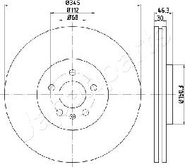 Japanparts DI-0912 - Тормозной диск avtokuzovplus.com.ua