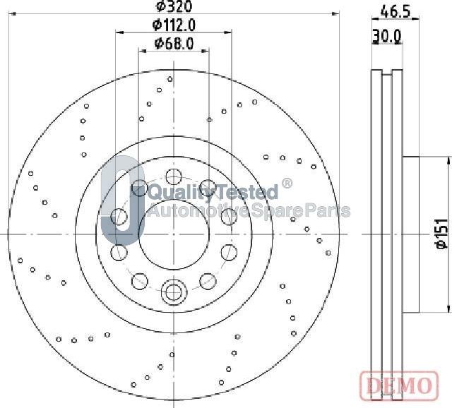 Japanparts DI0913JM - Тормозной диск autodnr.net