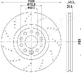 Japanparts DI-0913 - Тормозной диск avtokuzovplus.com.ua