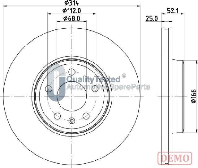 Japanparts DI0916JM - Тормозной диск autodnr.net