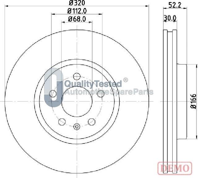 Japanparts DI0917JM - Тормозной диск autodnr.net