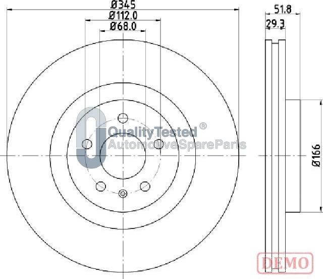 Japanparts DI0918JM - Тормозной диск autodnr.net