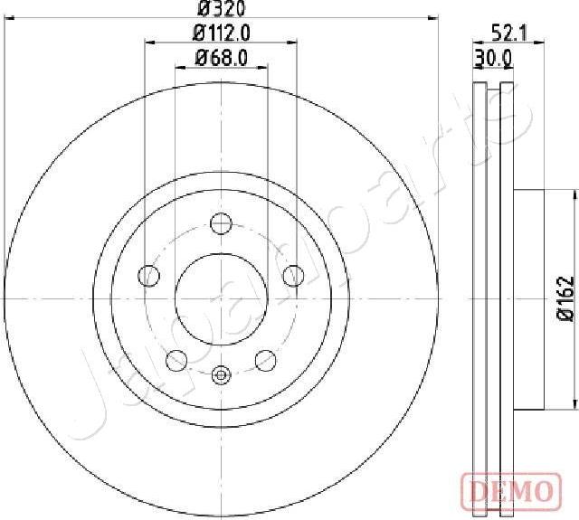 Japanparts DI-0919C - Гальмівний диск autocars.com.ua