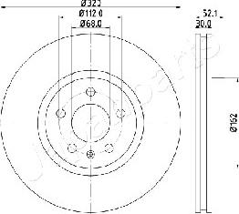 Japanparts DI-0919 - Гальмівний диск autocars.com.ua