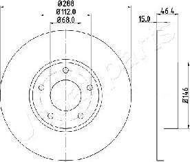 Japanparts DI-0923 - Гальмівний диск autocars.com.ua