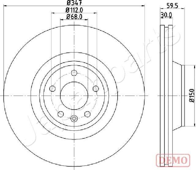 Japanparts DI-0925C - Гальмівний диск autocars.com.ua