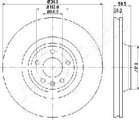 Japanparts DI-0925 - Гальмівний диск autocars.com.ua