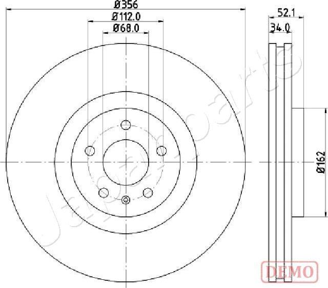 Japanparts DI-0929C - Тормозной диск avtokuzovplus.com.ua