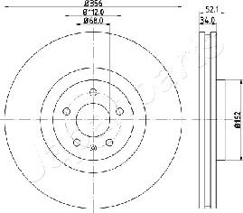 Japanparts DI-0929 - Тормозной диск avtokuzovplus.com.ua