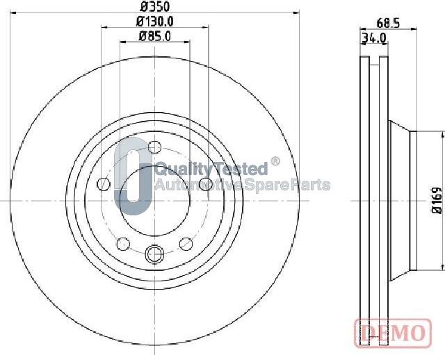 Japanparts DI0931JM - Тормозной диск autodnr.net