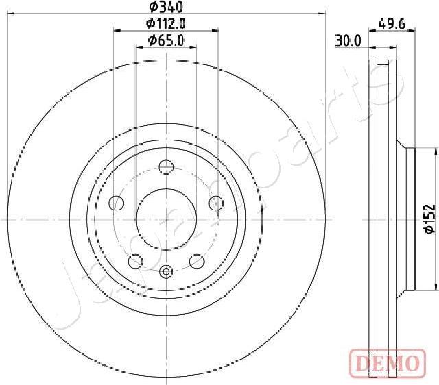 Japanparts DI-0932C - Гальмівний диск autocars.com.ua