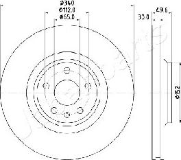 Japanparts DI-0932 - Тормозной диск avtokuzovplus.com.ua