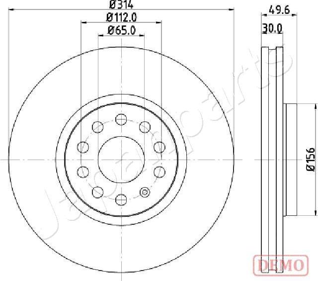 Japanparts DI-0933C - Гальмівний диск autocars.com.ua