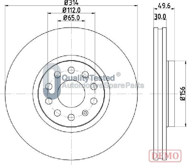 Japanparts DI0933JM - Тормозной диск autodnr.net