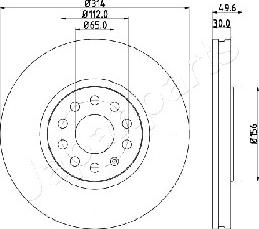 Japanparts DI-0933 - Гальмівний диск autocars.com.ua