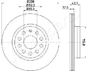 Japanparts DI-0934 - Тормозной диск autodnr.net