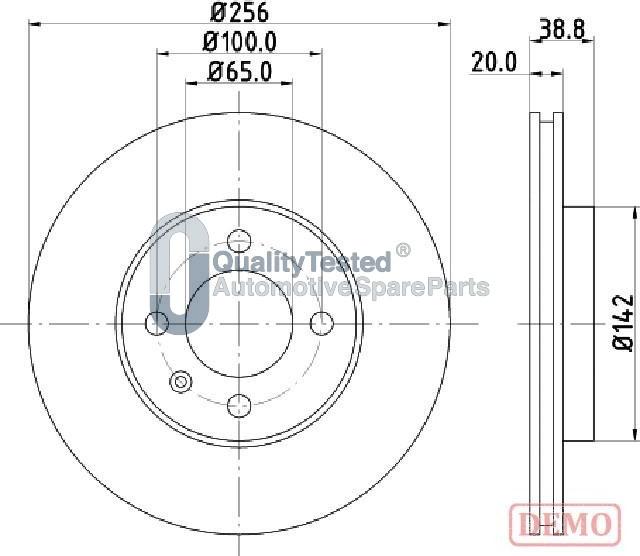 Japanparts DI0935JM - Тормозной диск autodnr.net