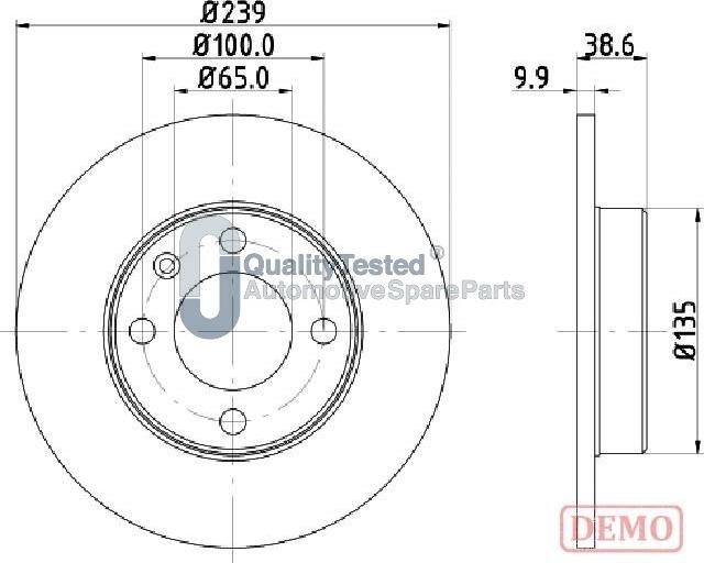 Japanparts DI0937JM - Тормозной диск autodnr.net