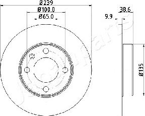 Japanparts DI-0937 - Гальмівний диск autocars.com.ua