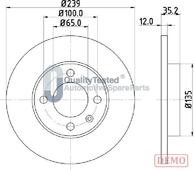 Japanparts DI0938JM - Тормозной диск autodnr.net