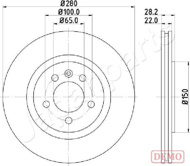 Japanparts DI-0944C - Тормозной диск avtokuzovplus.com.ua