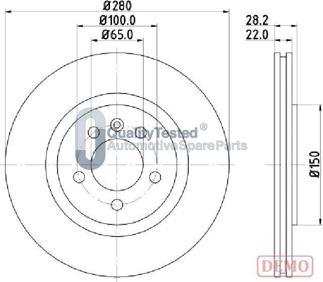 Japanparts DI0944JM - Тормозной диск autodnr.net