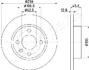 Japanparts DI-0946 - Гальмівний диск autocars.com.ua