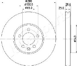 Japanparts DI-0950 - Тормозной диск avtokuzovplus.com.ua