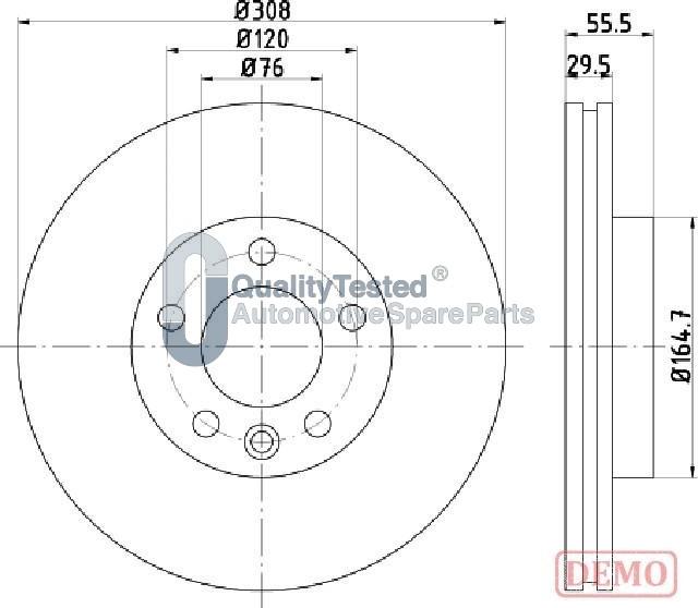 Japanparts DI0953JM - Тормозной диск autodnr.net