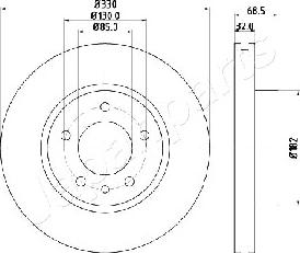 Japanparts DI-0957 - Тормозной диск avtokuzovplus.com.ua