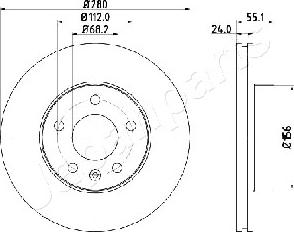 Japanparts DI-0958 - Тормозной диск autodnr.net