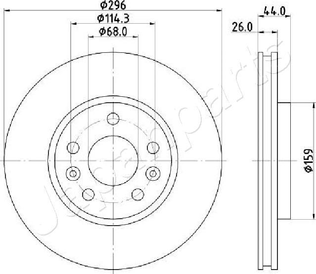 Japanparts DI-1000C - Тормозной диск avtokuzovplus.com.ua