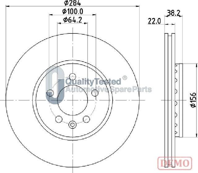 Japanparts DI442JM - Тормозной диск avtokuzovplus.com.ua