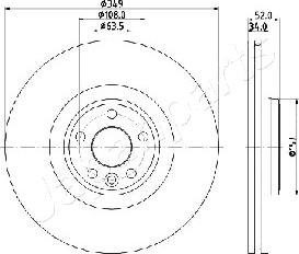 Japanparts DI-L17 - Гальмівний диск autocars.com.ua