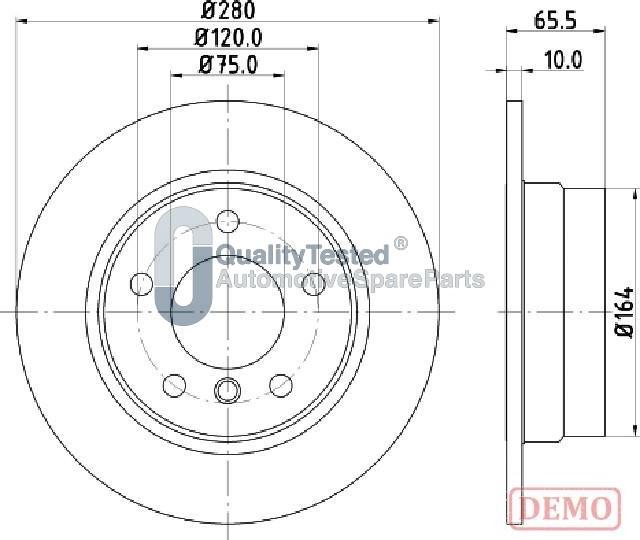 Japanparts DP0100JM - Тормозной диск avtokuzovplus.com.ua