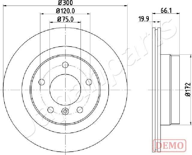 Japanparts DP-0101C - Гальмівний диск autocars.com.ua