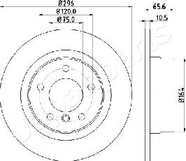 Japanparts DP-0102 - Гальмівний диск autocars.com.ua