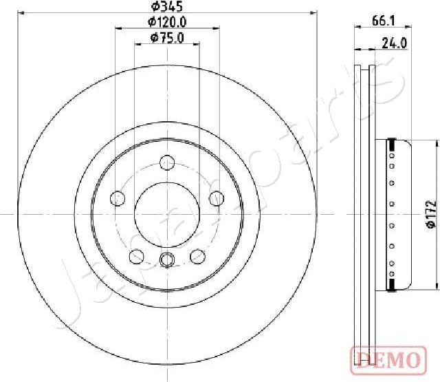 Japanparts DP-0104C - Тормозной диск avtokuzovplus.com.ua