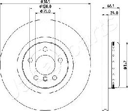 Japanparts DP-0104 - Гальмівний диск autocars.com.ua