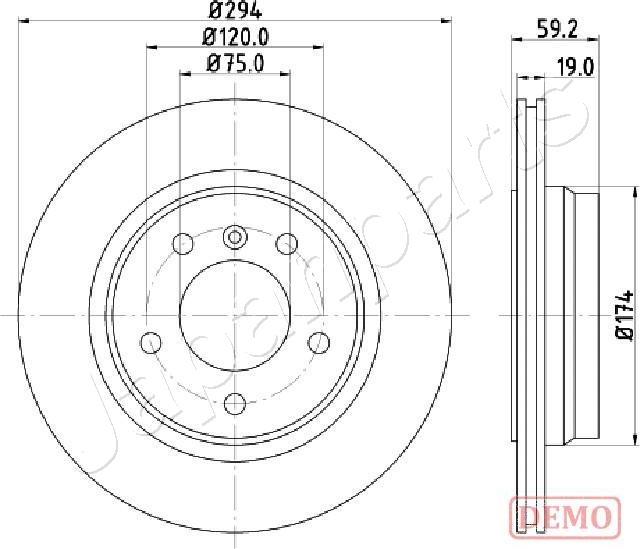 Japanparts DP-0109C - Гальмівний диск autocars.com.ua