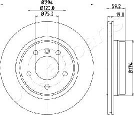 Japanparts DP-0109 - Гальмівний диск autocars.com.ua