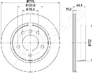 Japanparts DP-0111 - Тормозной диск avtokuzovplus.com.ua