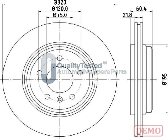 Japanparts DP0113JM - Тормозной диск avtokuzovplus.com.ua